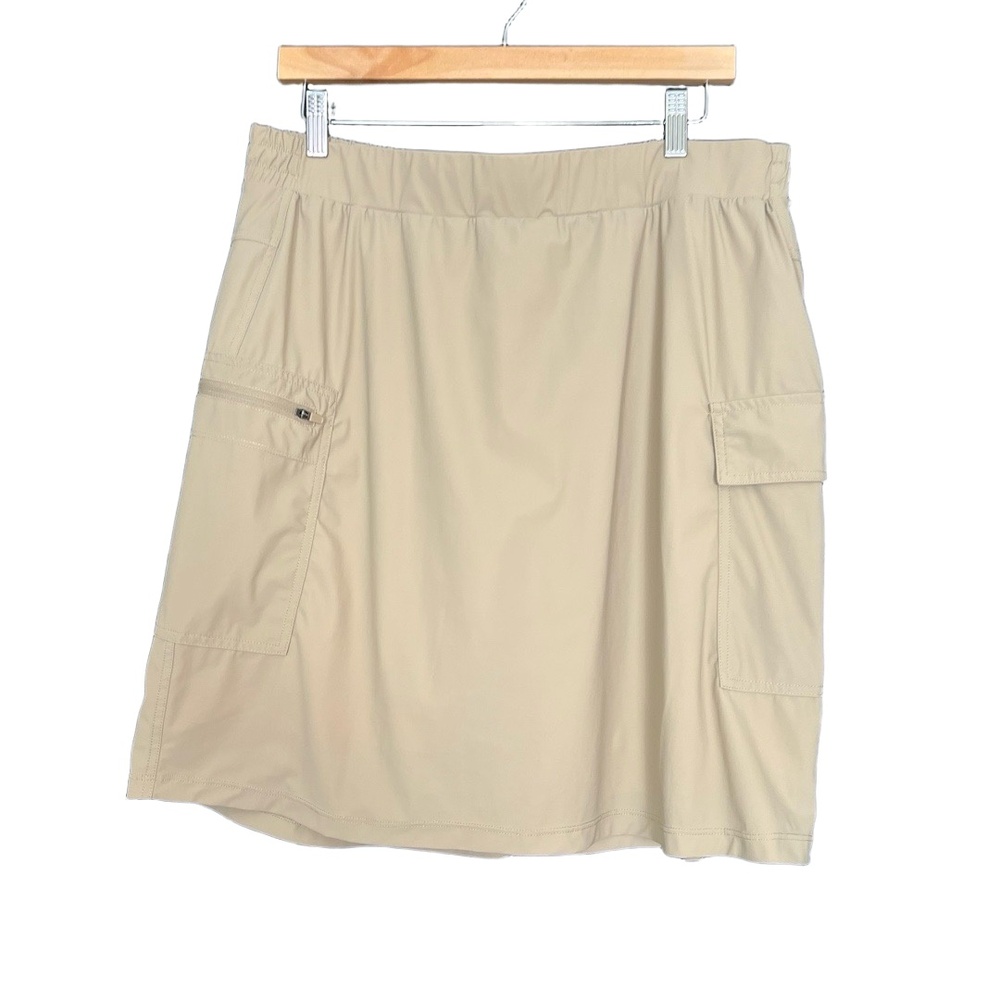 Baleaf Skirt Womens 2XL Tan Haas Cargo Zippered Pockets Gorpcore Hiking UPF50+